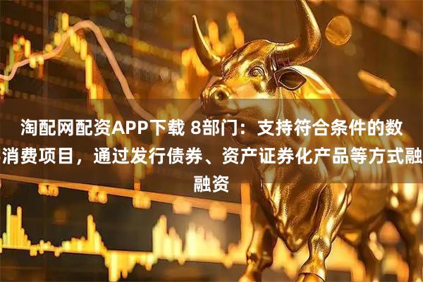 淘配网配资APP下载 8部门：支持符合条件的数字消费项目，通过发行债券、资产证券化产品等方式融资